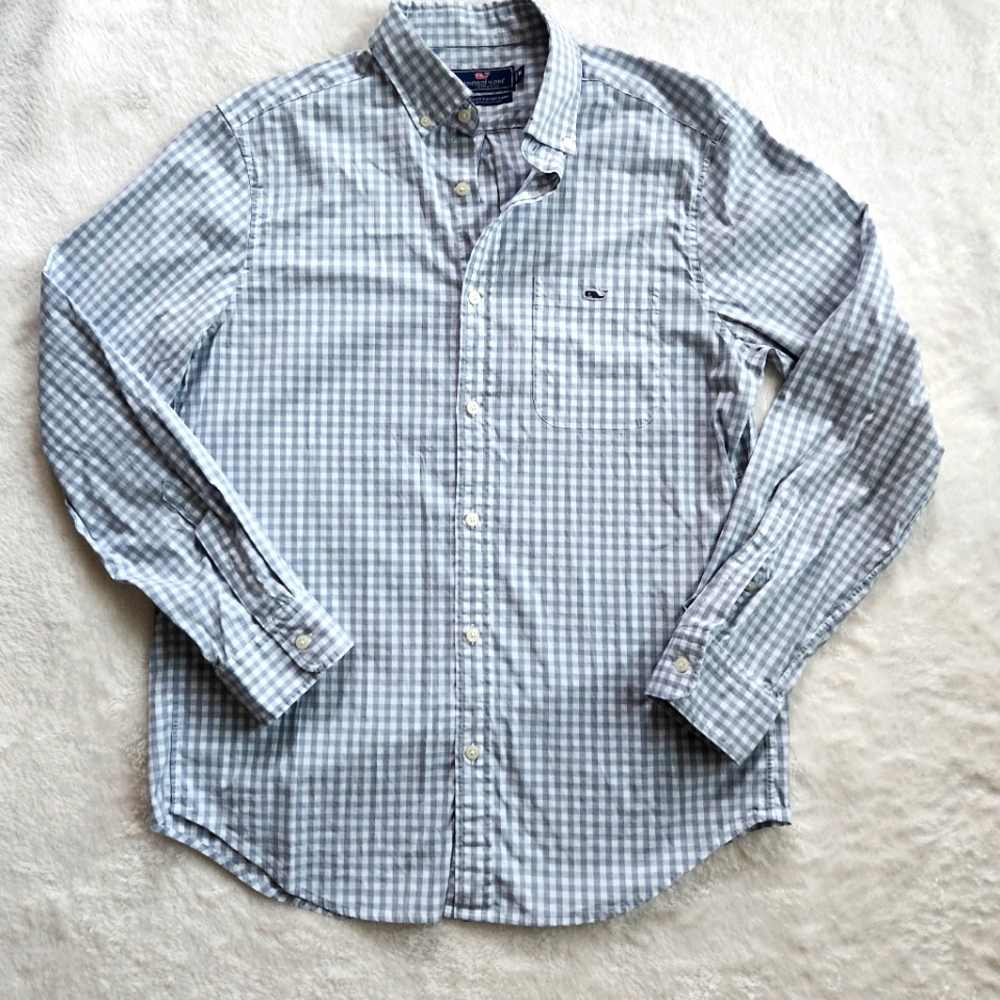 Mens Vineyard Vines Casual Button Down Plaid Shirt